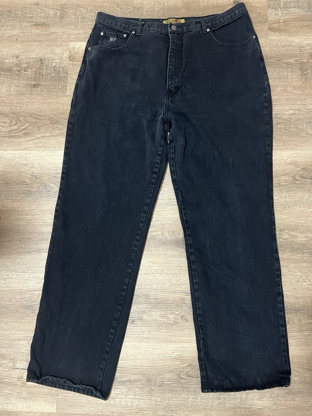 Vintage McGregor Jeans Men's Size 38x32 Black Denim 100% Cotton Classic Straight